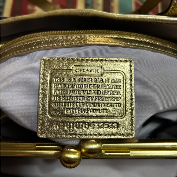 Coach Signature Striped Carryall Tote Bag - Picture 9 of 9